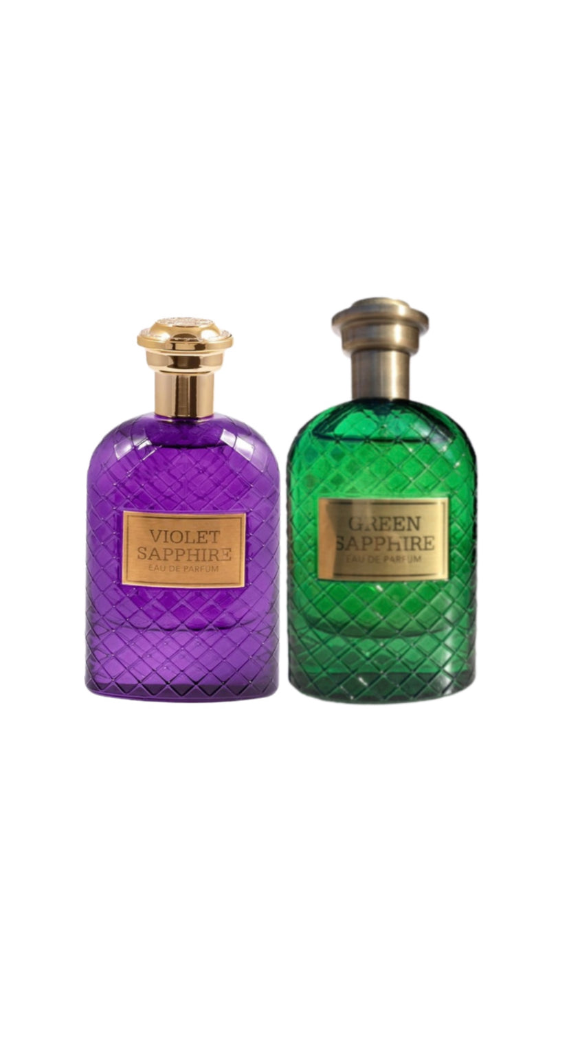 Green Sapphire & Violet Sapphire Combo