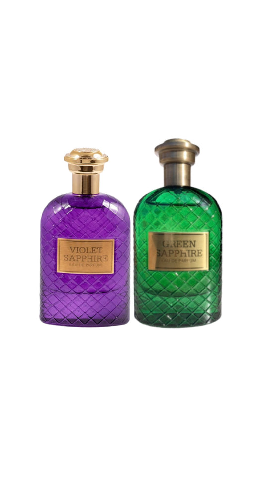 Green Sapphire & Violet Sapphire Combo